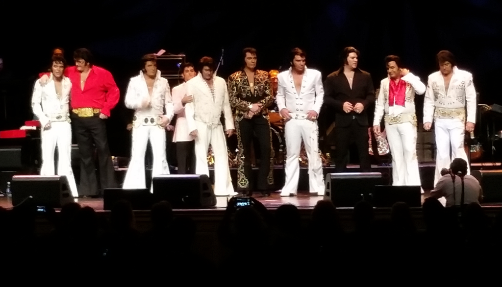 Ten finalist of the King Las Vegas” Elvis Festival and competition at Sam's Town. Image:Monique Gaudin